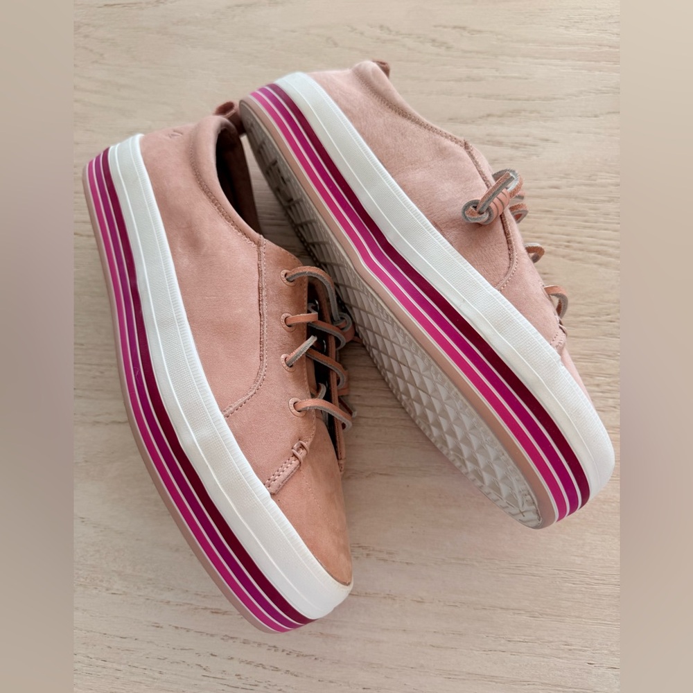 Sperry Women's Pink Leather Sneakers - Picture 3 of 7